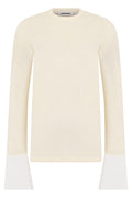 Off White Round Neck Top 1