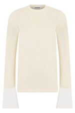 Off White Round Neck Top 1