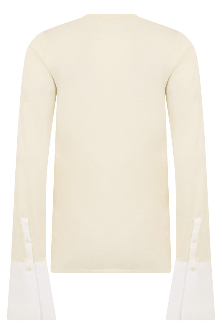 Off White Round Neck Top 2