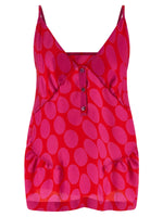 Fuchsia V-Neck Sleeveless Top 1