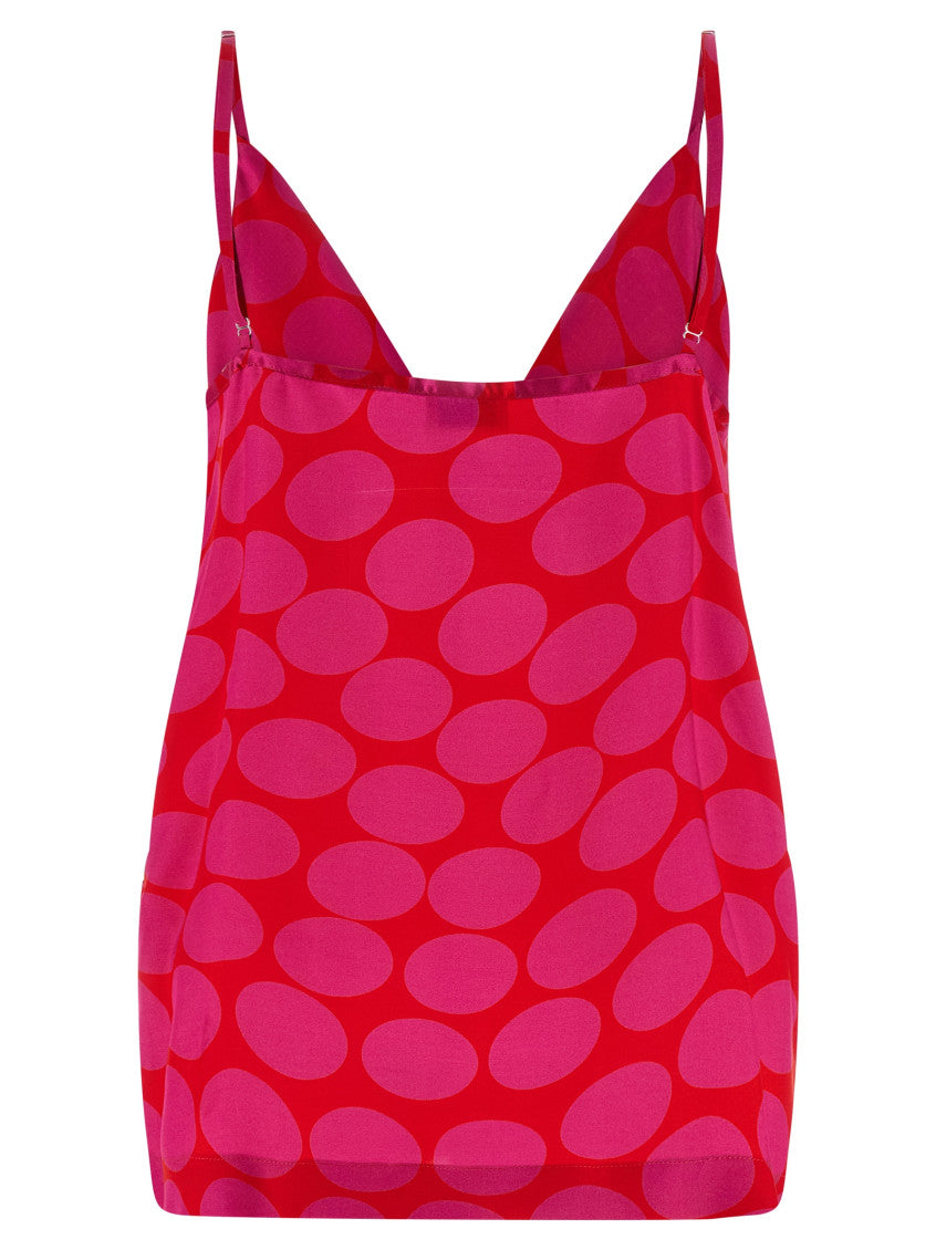 Fuchsia V-Neck Sleeveless Top 2