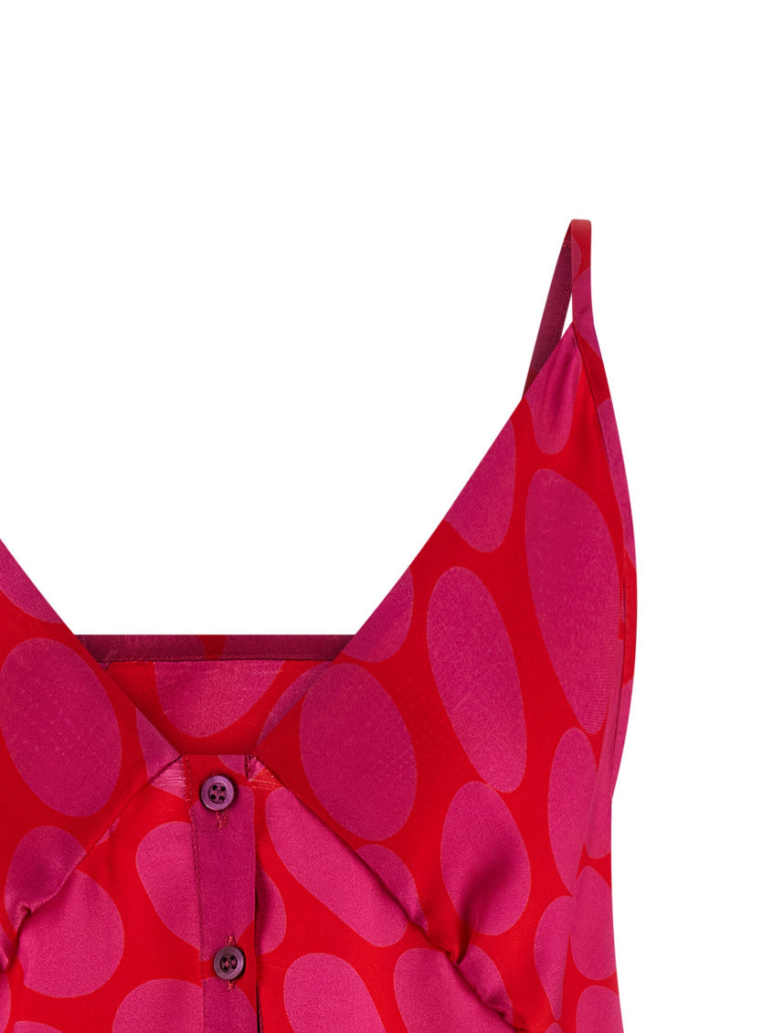 Fuchsia V-Neck Sleeveless Top 3