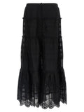 Black 'Paoline' Long Skirt 1