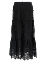 Black 'Paoline' Long Skirt 1