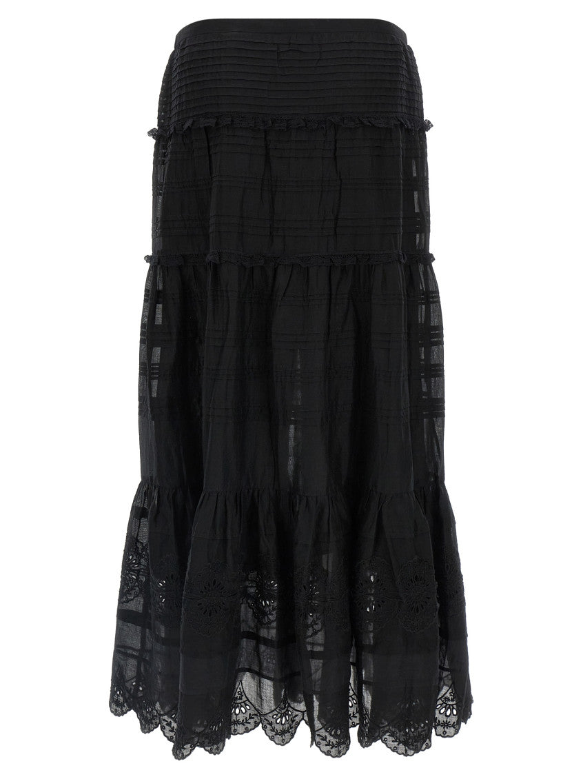 Black 'Paoline' Long Skirt 2
