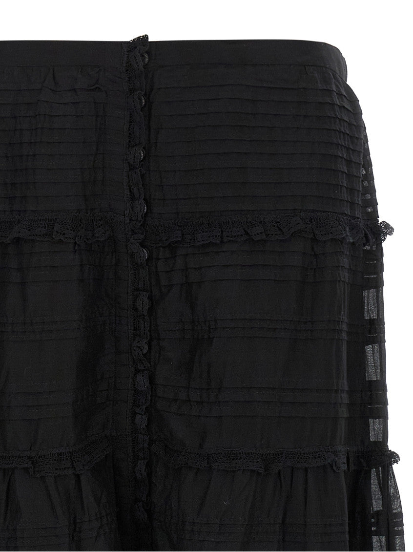 Black 'Paoline' Long Skirt 3