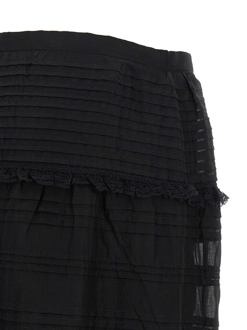 Black 'Paoline' Long Skirt 4