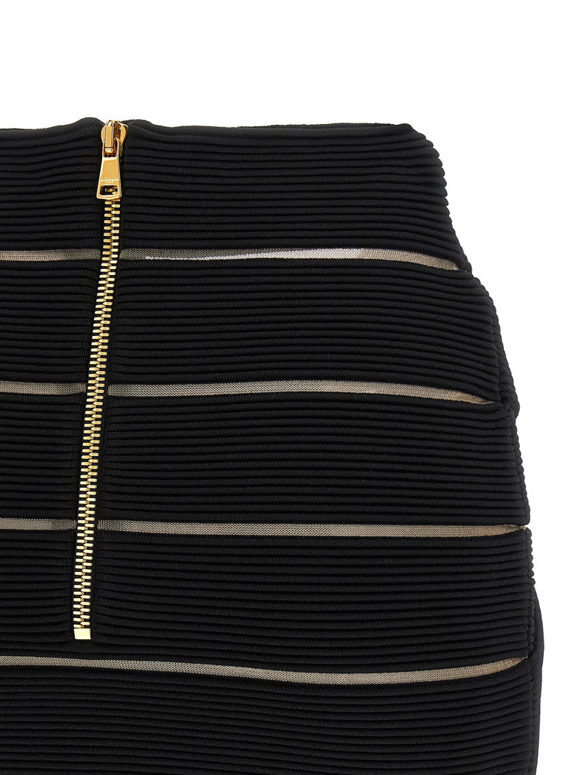 Black V-shaped Waist Skirt 4