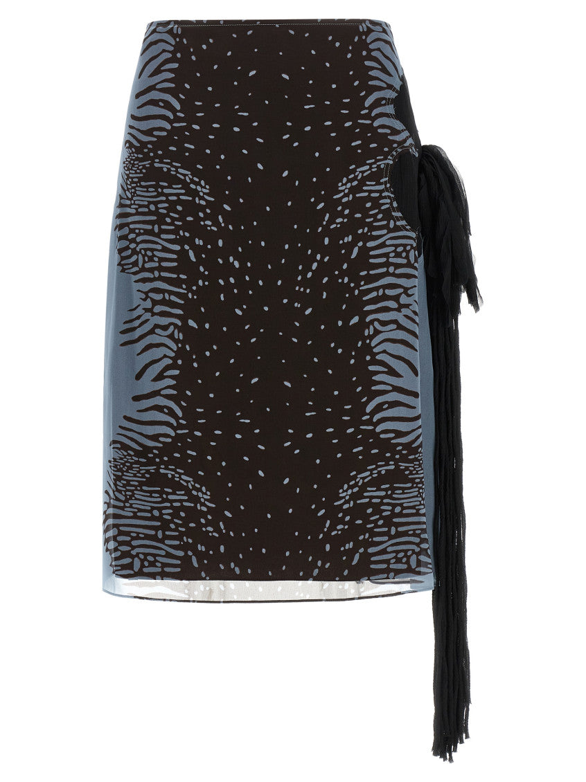 Multicolor Georgette Skirt 1