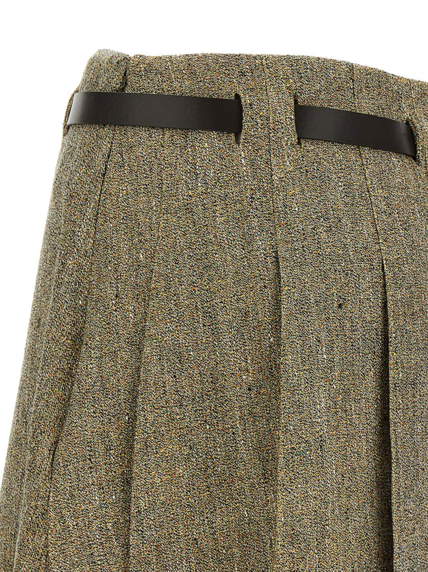 Beige 'Gancini' Belt Skirt 4