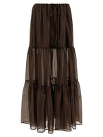 Brown Flounces Skirt 1