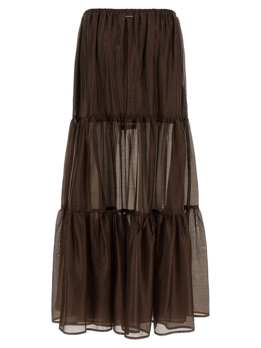 Brown Flounces Skirt 2