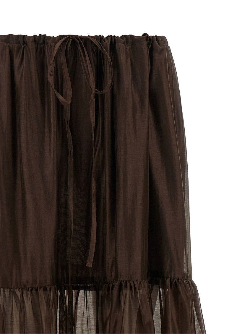 Brown Flounces Skirt 3