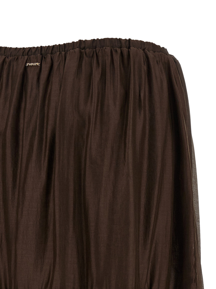 Brown Flounces Skirt 4