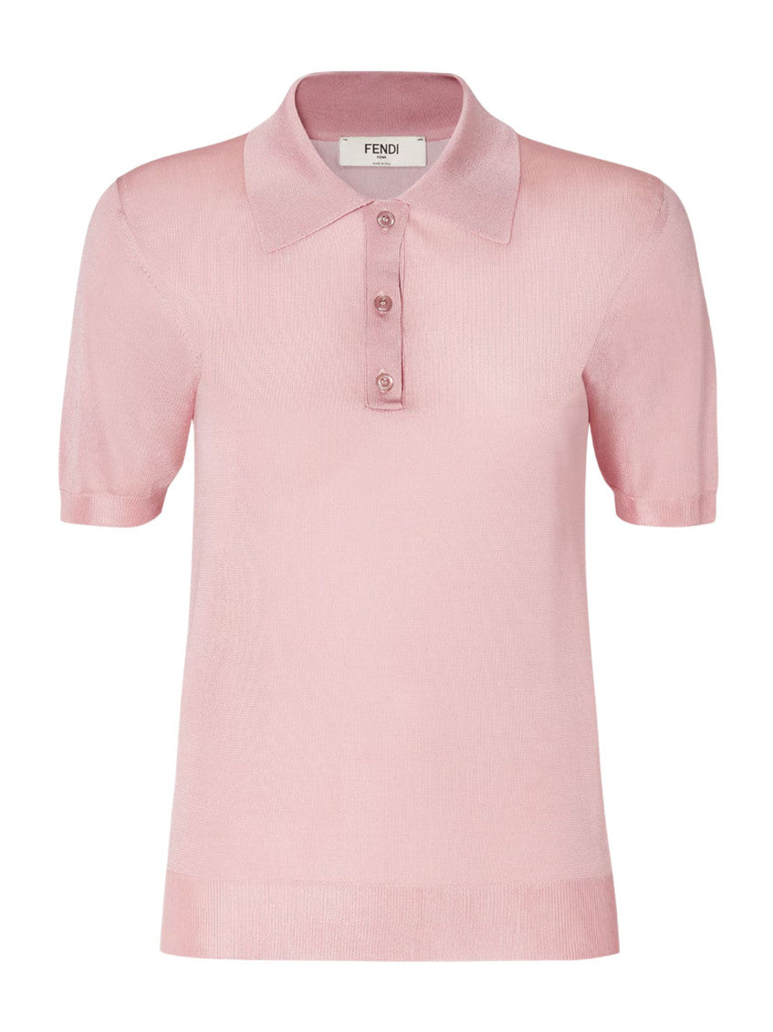 Pink Classic Collar Logo Polo 1