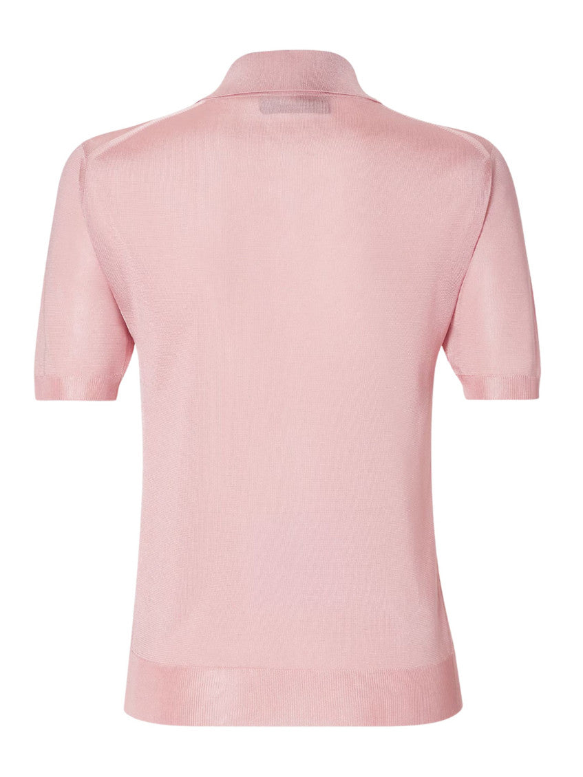Pink Classic Collar Logo Polo 2