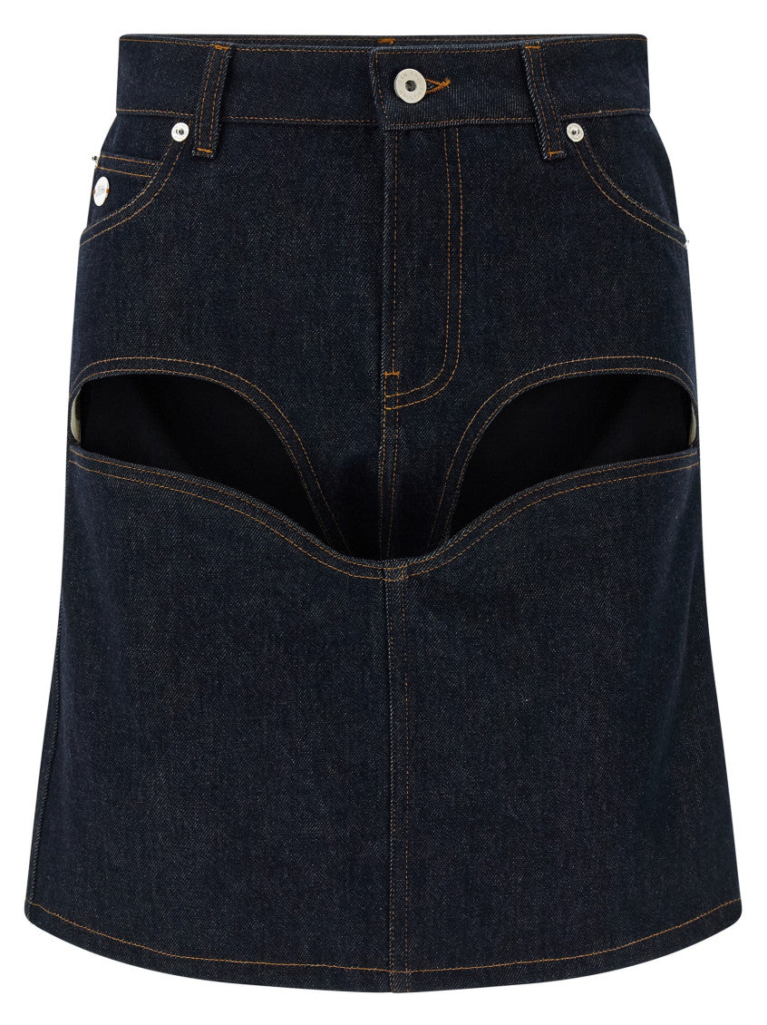 Blue 'Denim With Cuts And Turn Up' Skirt 1