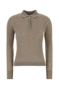 Grey Shirt Collar Knitted Polo 1