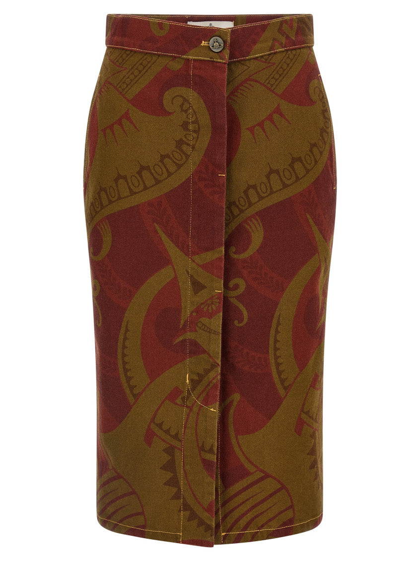 Multicolor 'Trousers Skirt' Skirt 1