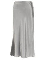 Grey 'Satin' Skirt 1