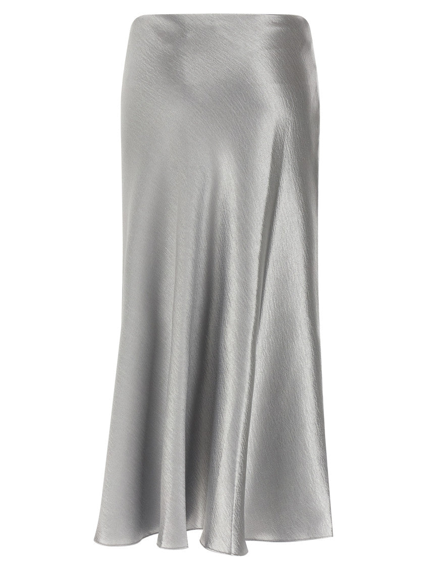 Grey 'Satin' Skirt 2