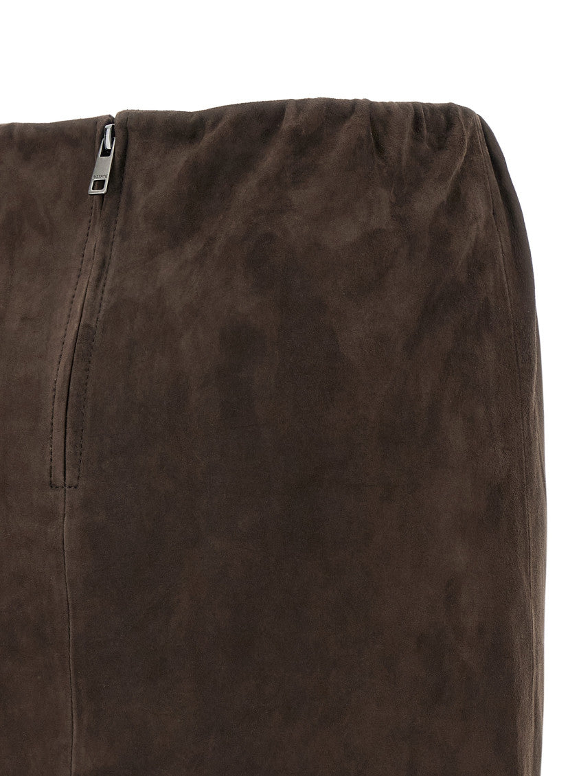 Brown Suede Skirt 4