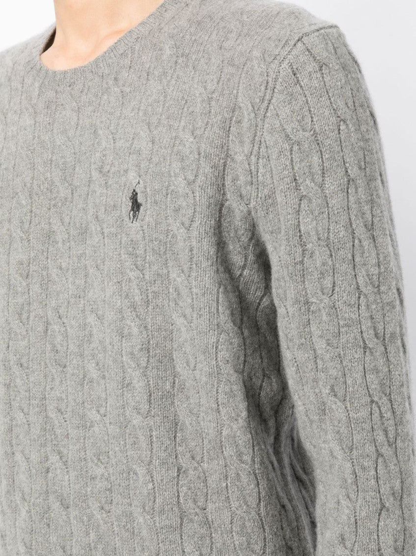Grey Cable Knit Sweater 5