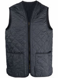 Navy Blue Quilted Vest 1