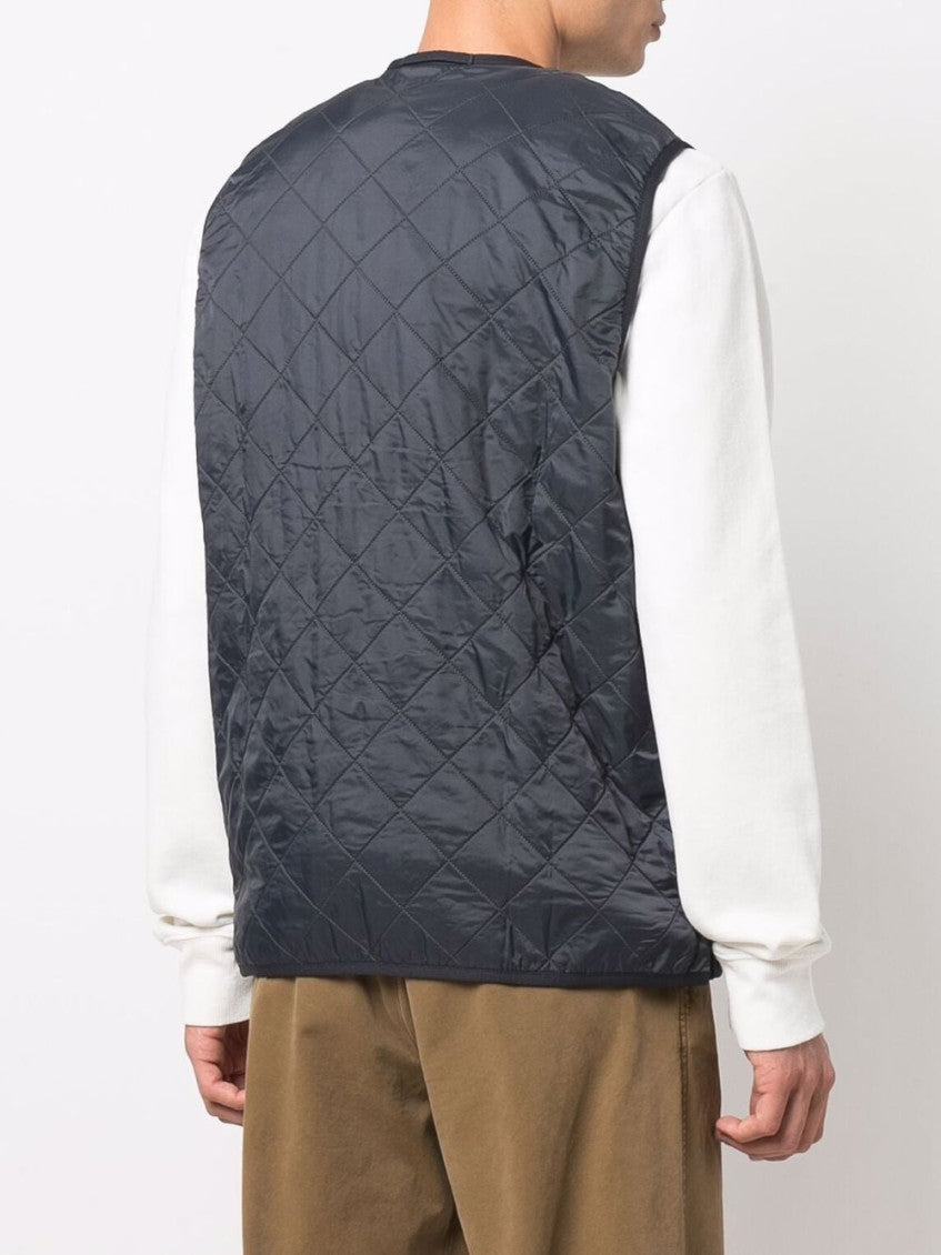 Navy Blue Quilted Vest 3