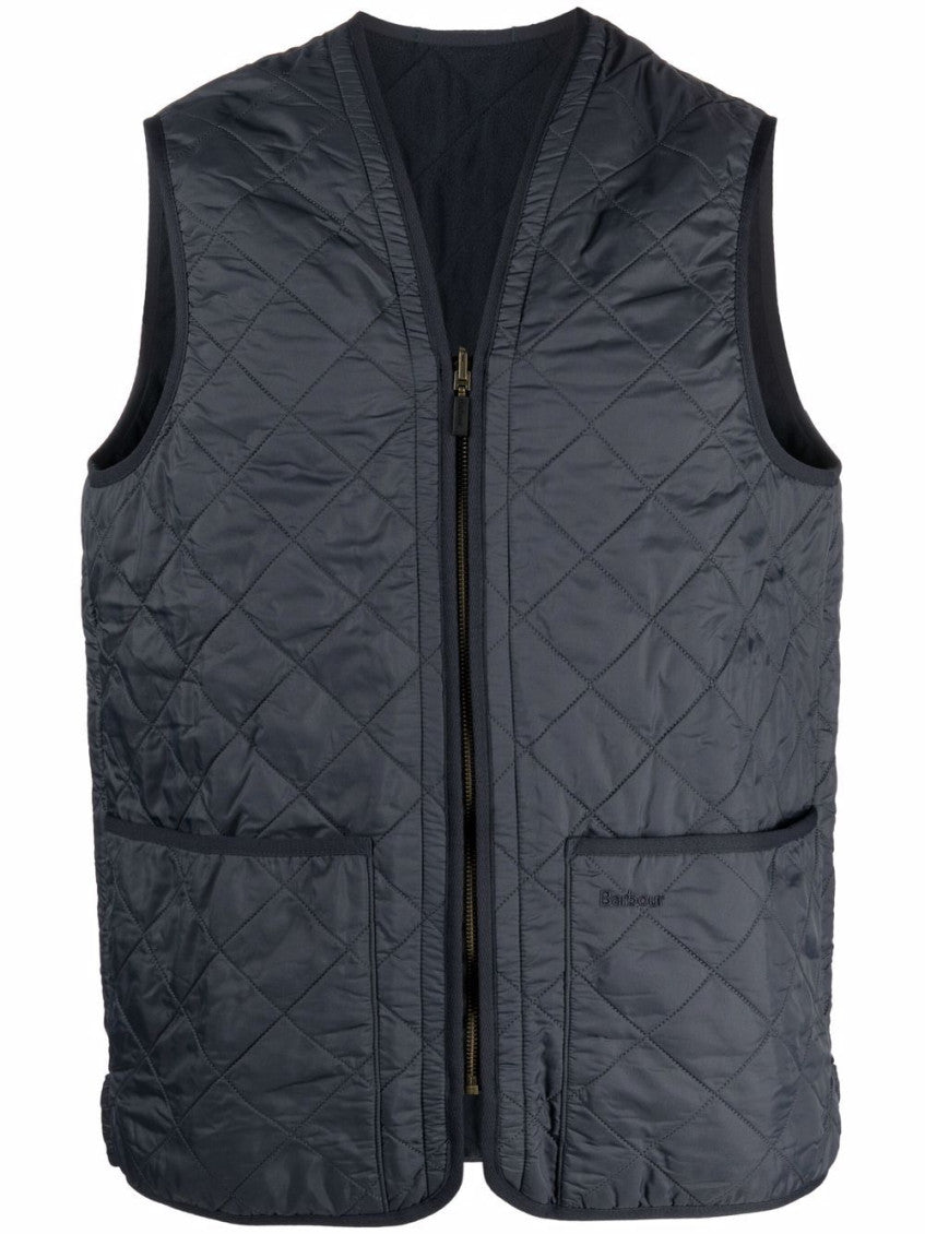 Navy Blue Quilted Vest 4