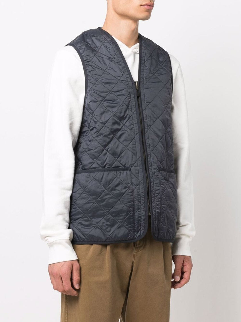 Navy Blue Quilted Vest 5