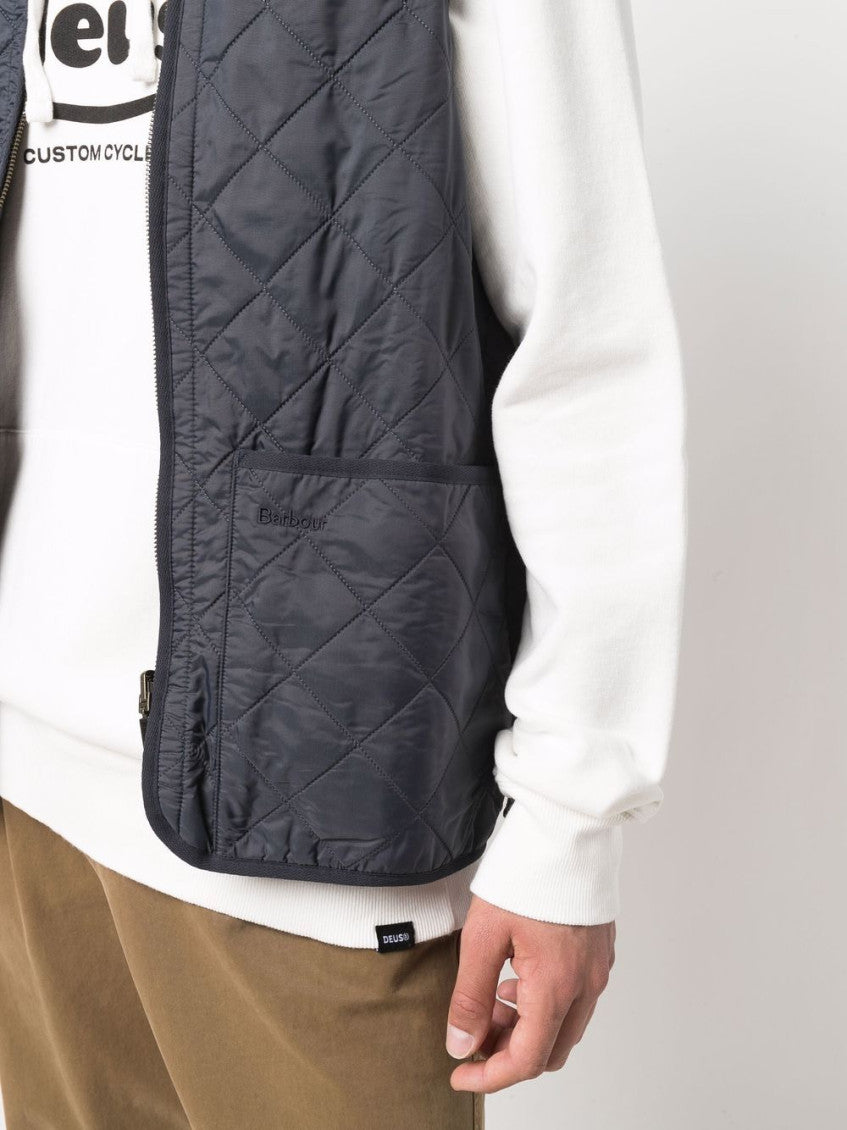 Navy Blue Quilted Vest 8