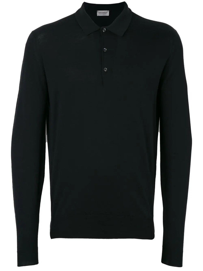 Black Knit Jumper Polo 1