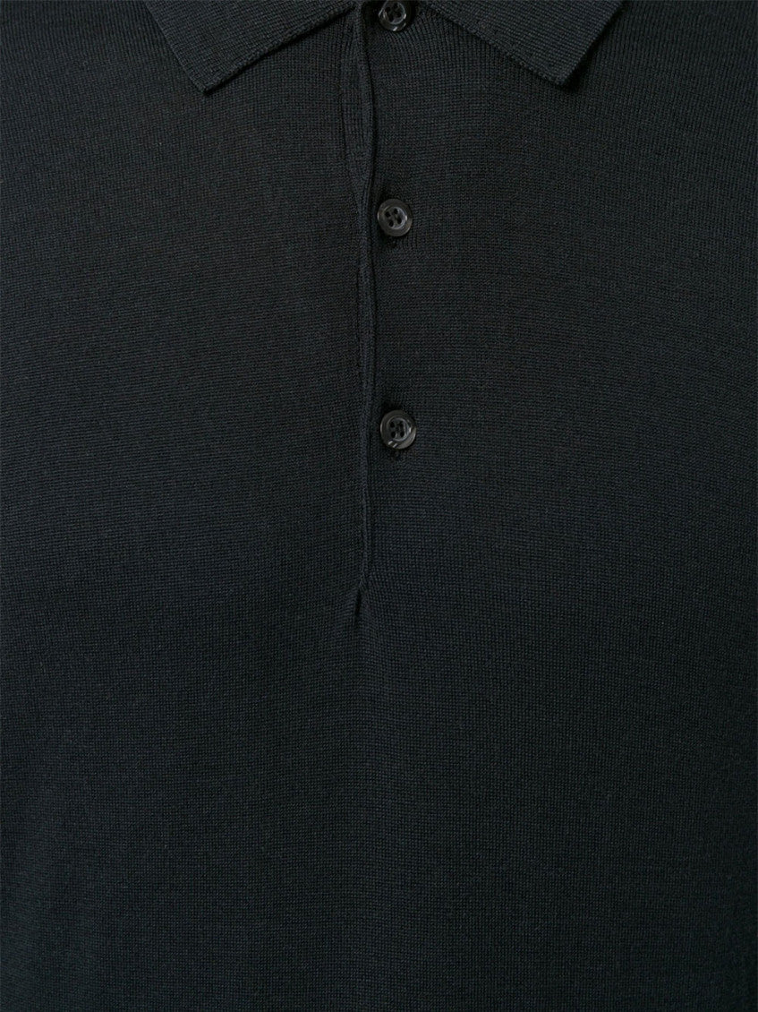 Black Knit Jumper Polo 4