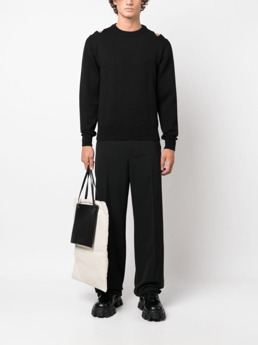 Black Logo Knit Sweater 2