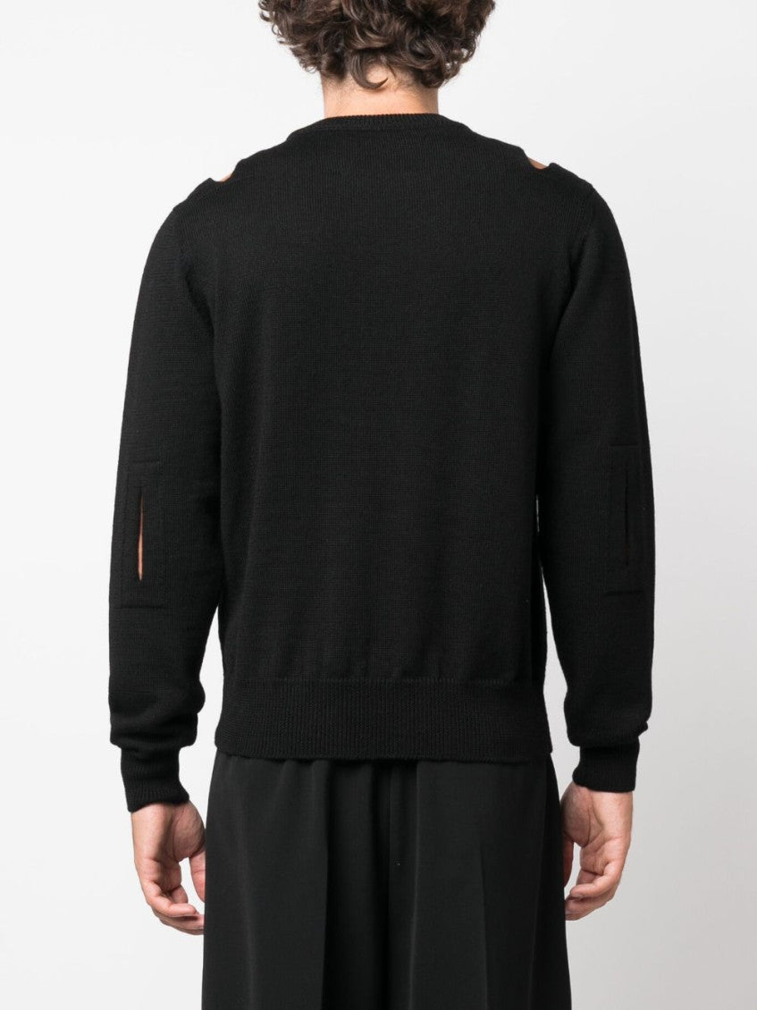 Black Logo Knit Sweater 5