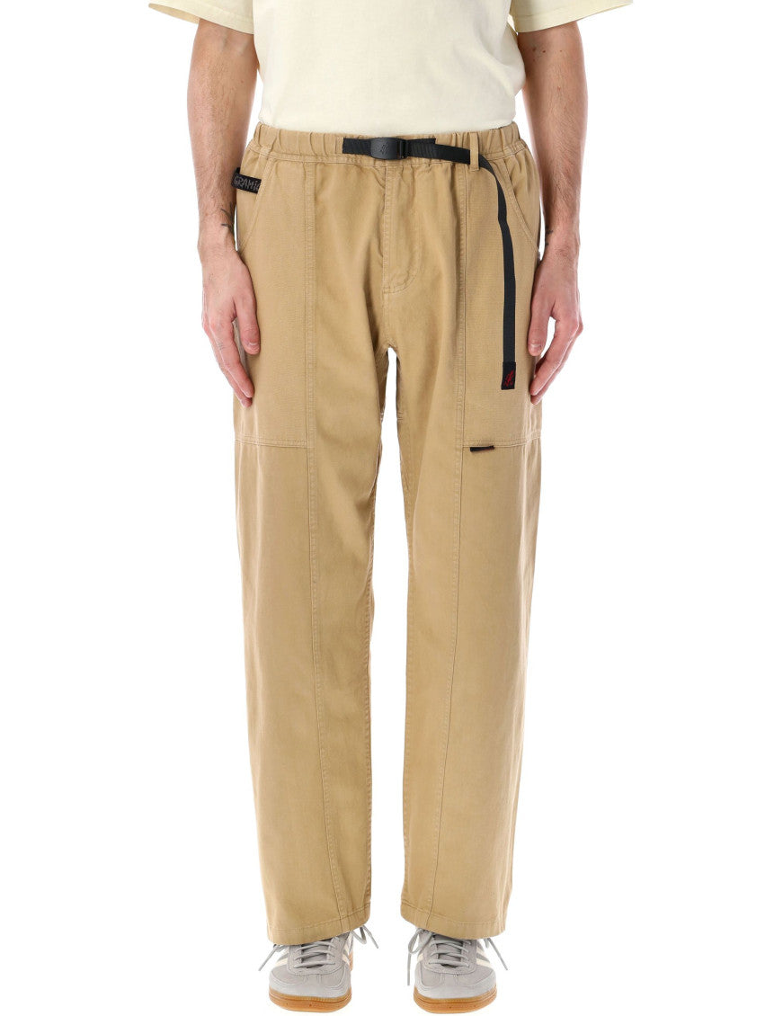 Khaki Belted Straight-Leg Trousers 1