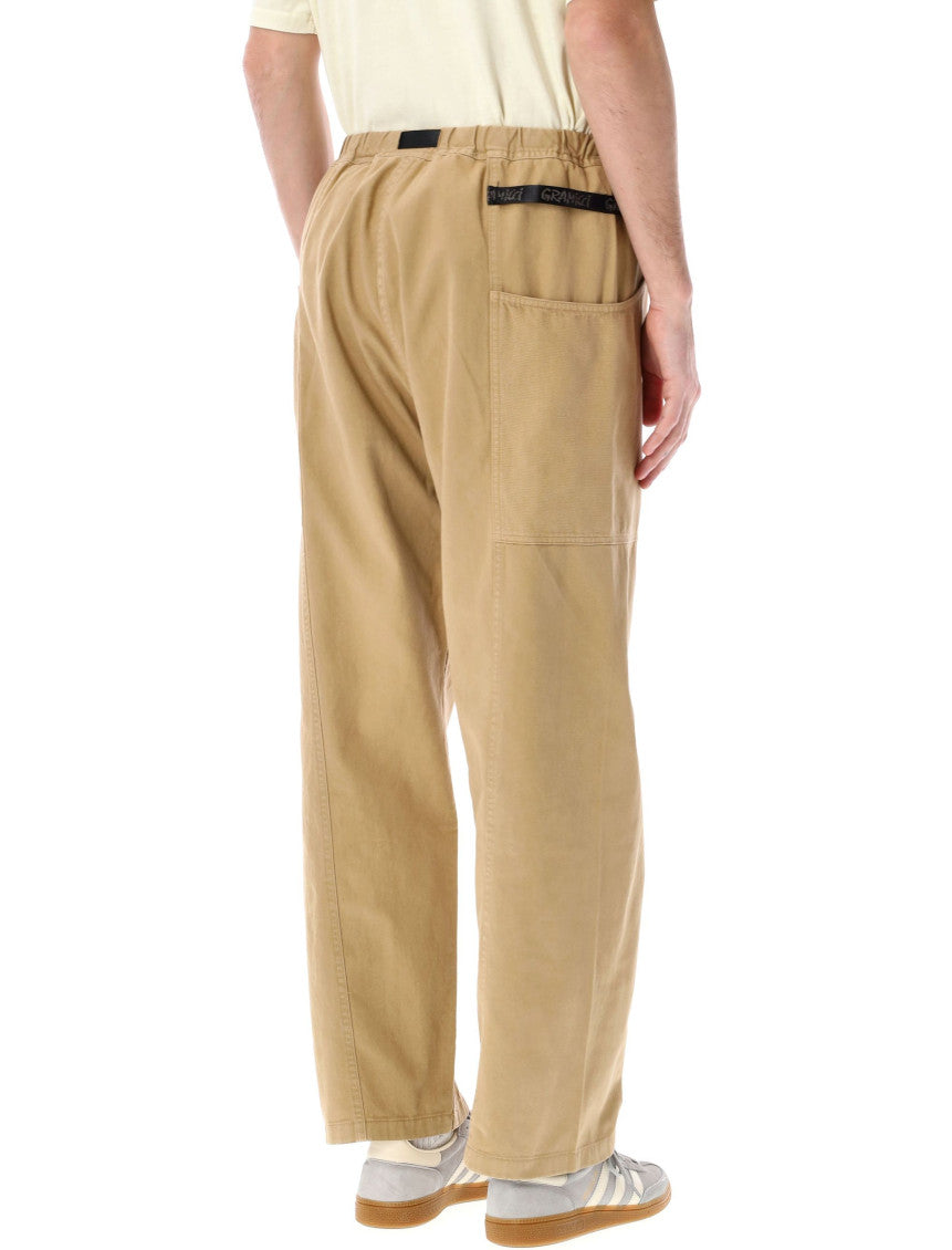 Khaki Belted Straight-Leg Trousers 2