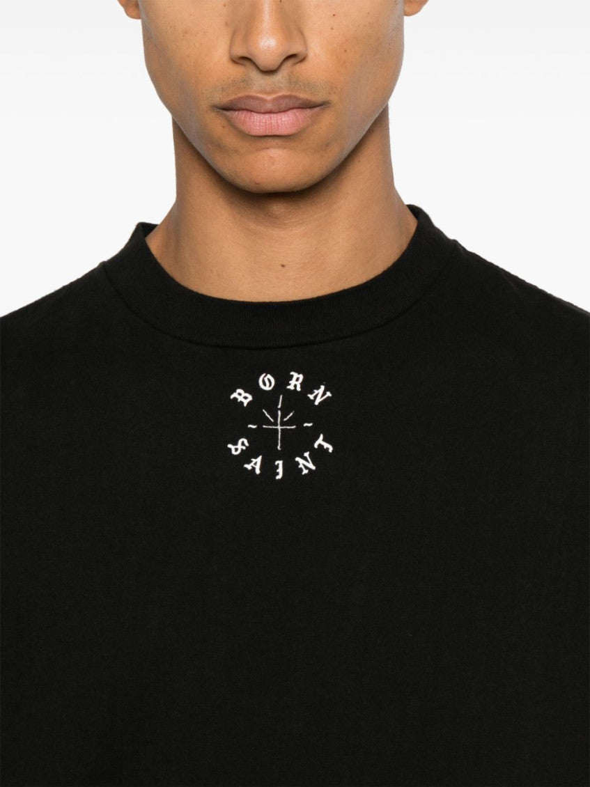 Black Crewneck Logo Print T-shirt 2