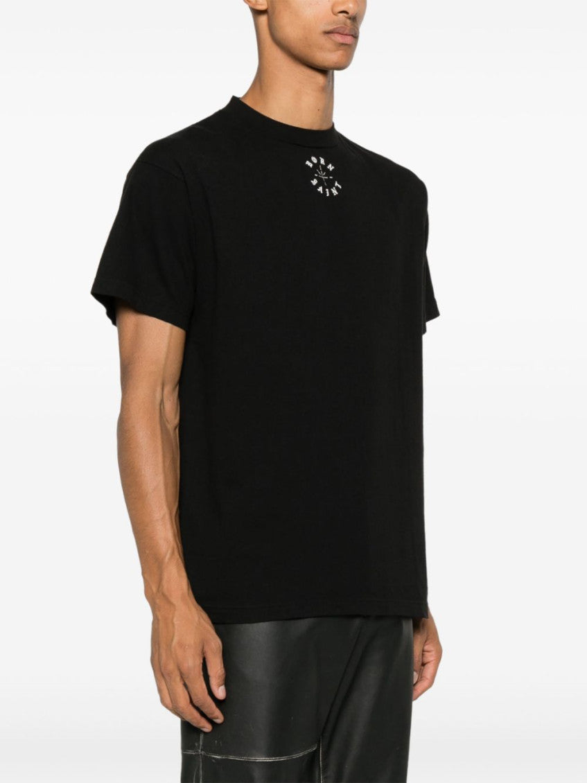 Black Crewneck Logo Print T-shirt 4