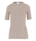 Beige Crew Neck Slim Fit T-Shirt 1