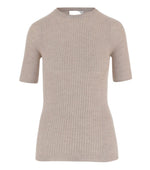 Beige Crew Neck Slim Fit T-Shirt 1