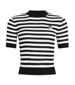 Black Stripes Mock Collar T-Shirt 1