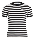Black White Stripes Crew Neck T-Shirt 1