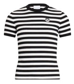 Black White Stripes Crew Neck T-Shirt 1
