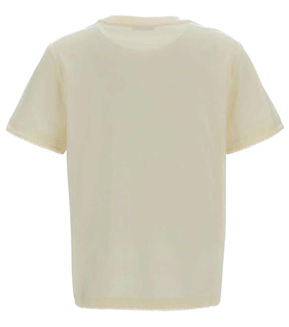 White Crew Neck T-Shirt 2