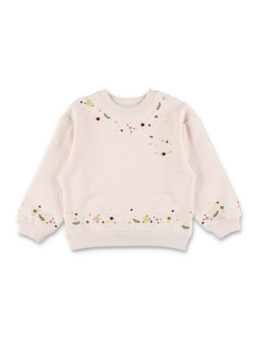 Kids Pink Floral Sweatshirt 1