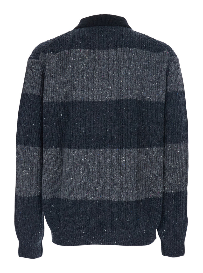 Grey Shirt Collar Sweater 2
