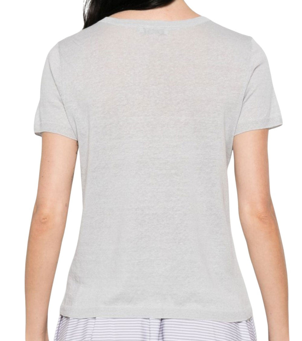 Grey Solid Henley T-Shirt 2