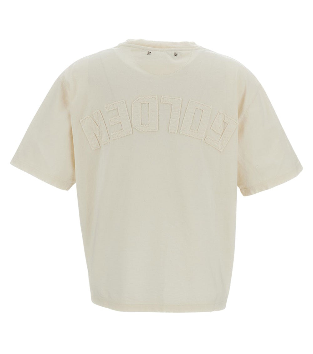 White Solid Crew Neck T-Shirt 2